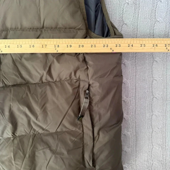 VTG LL Bean Vest Men's XL Dark Green Down Fill Zip Security Pocket Vintage - Picture 8 of 13